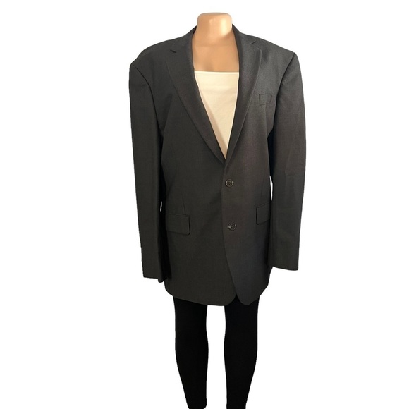 3/$30 🍂 Brooks Brothers Dark Grey Wool Blazer Jacket - Picture 2 of 10